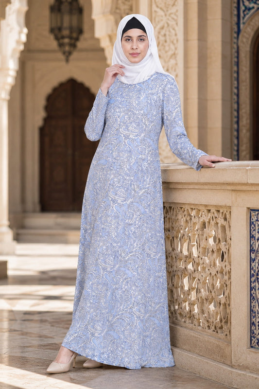 Printed Georgette Dual Layer Abaya AYG-058