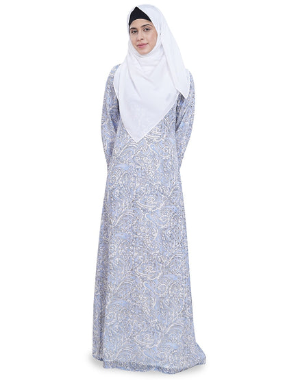 Printed Georgette Dual Layer Abaya AYG-058