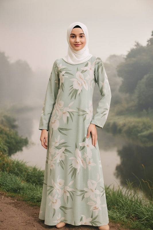 Printed Georgette Dual Layer Abaya AYG-060