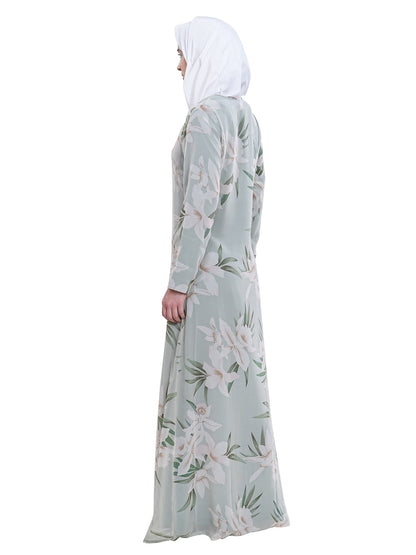 Printed Georgette Dual Layer Abaya AYG-060