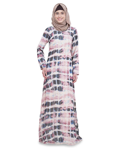 Printed Lurex Georgette Dual Layer Abaya AYG-062