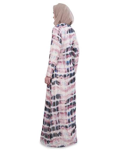 Printed Lurex Georgette Dual Layer Abaya AYG-062