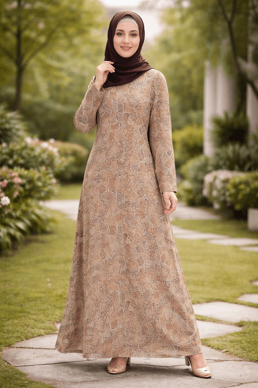 Printed Georgette Dual Layer Abaya AYG-064
