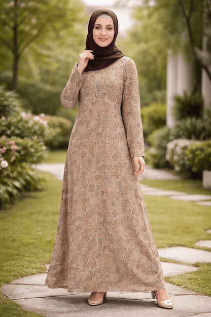 Printed Georgette Dual Layer Abaya AYG-064