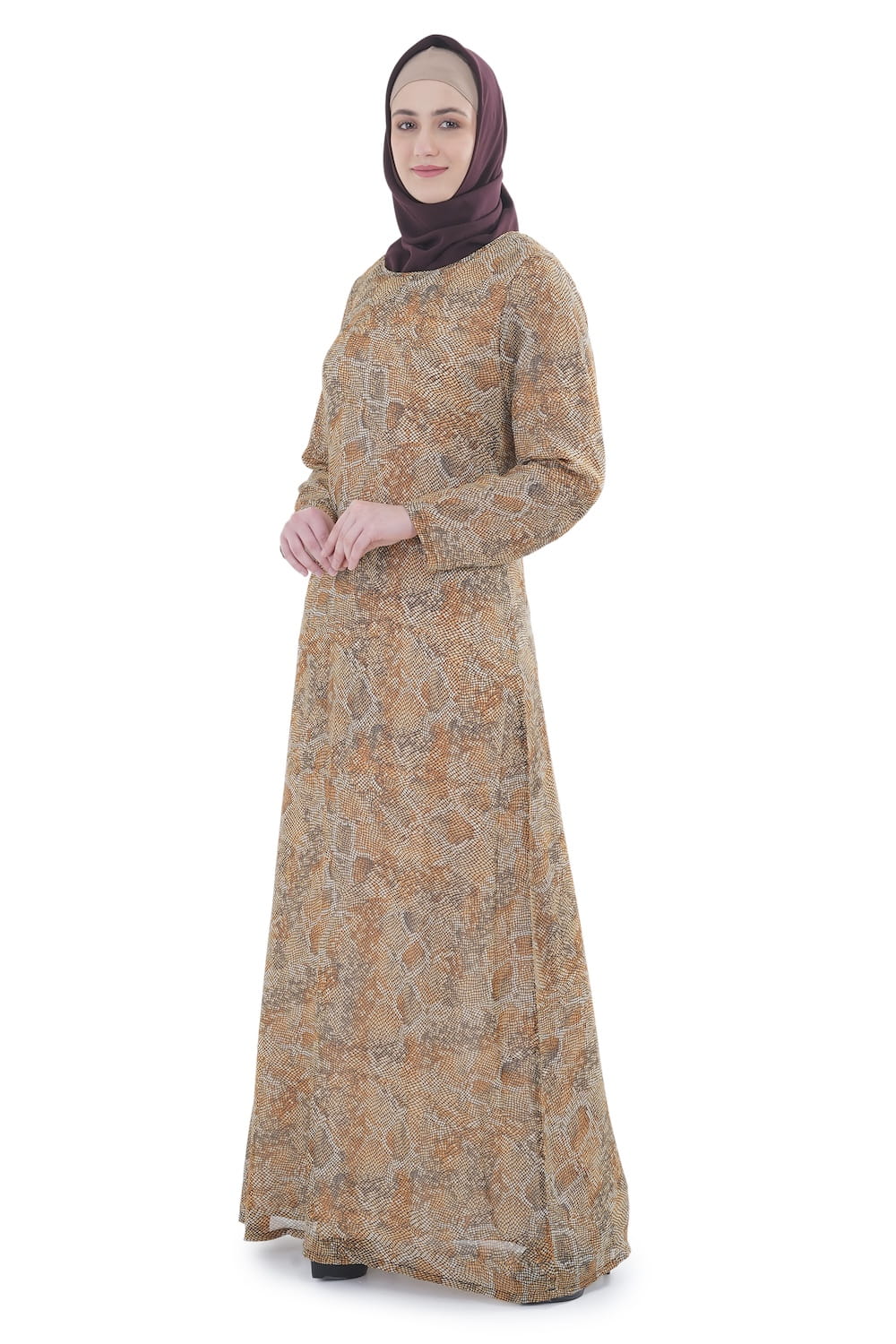 Printed Georgette Dual Layer Abaya AYG-064
