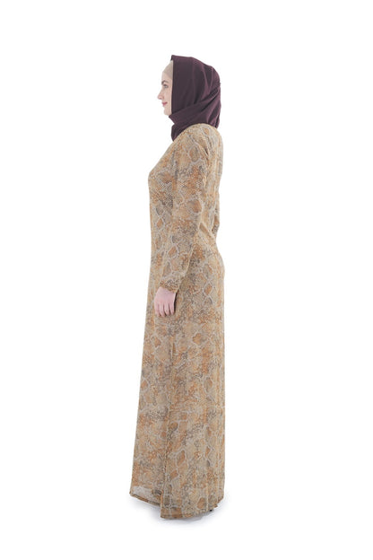 Printed Georgette Dual Layer Abaya AYG-064