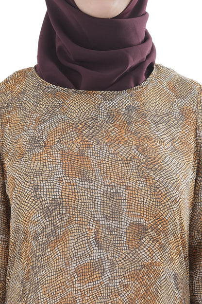 Printed Georgette Dual Layer Abaya AYG-064