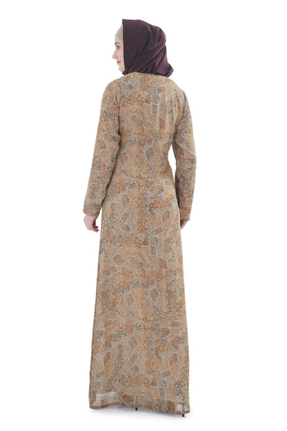 Printed Georgette Dual Layer Abaya AYG-064