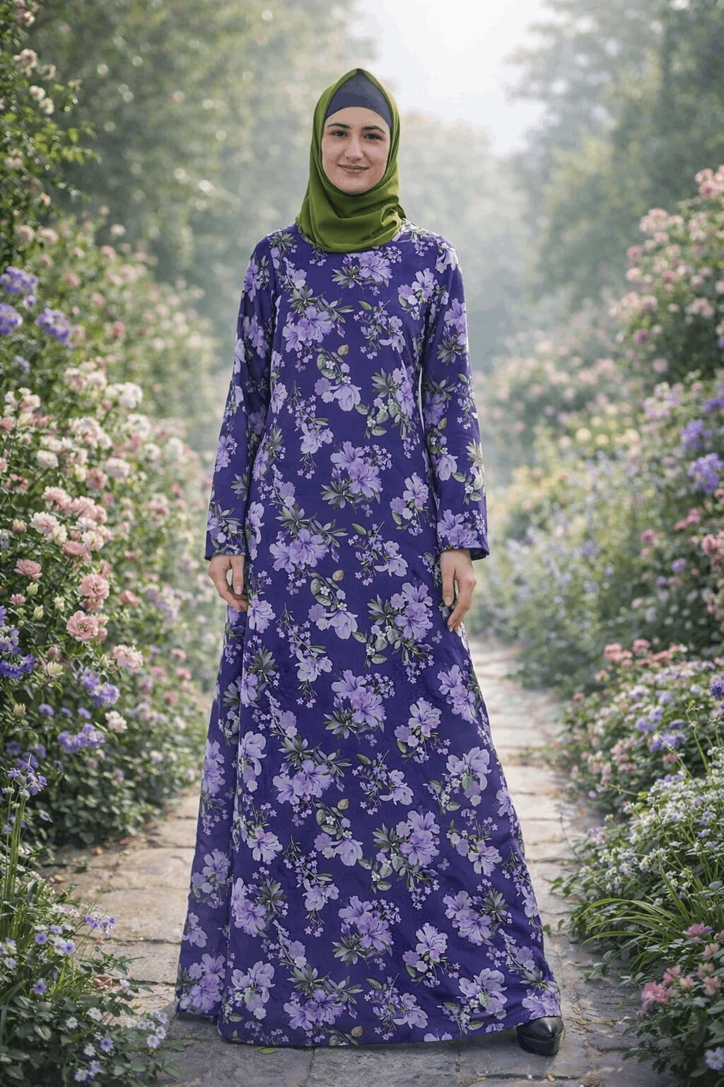 Printed Georgette Dual Layer Abaya AYG-066