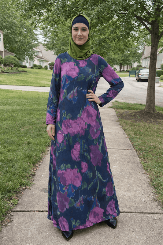 Printed Georgette Dual Layer Abaya AYG-067
