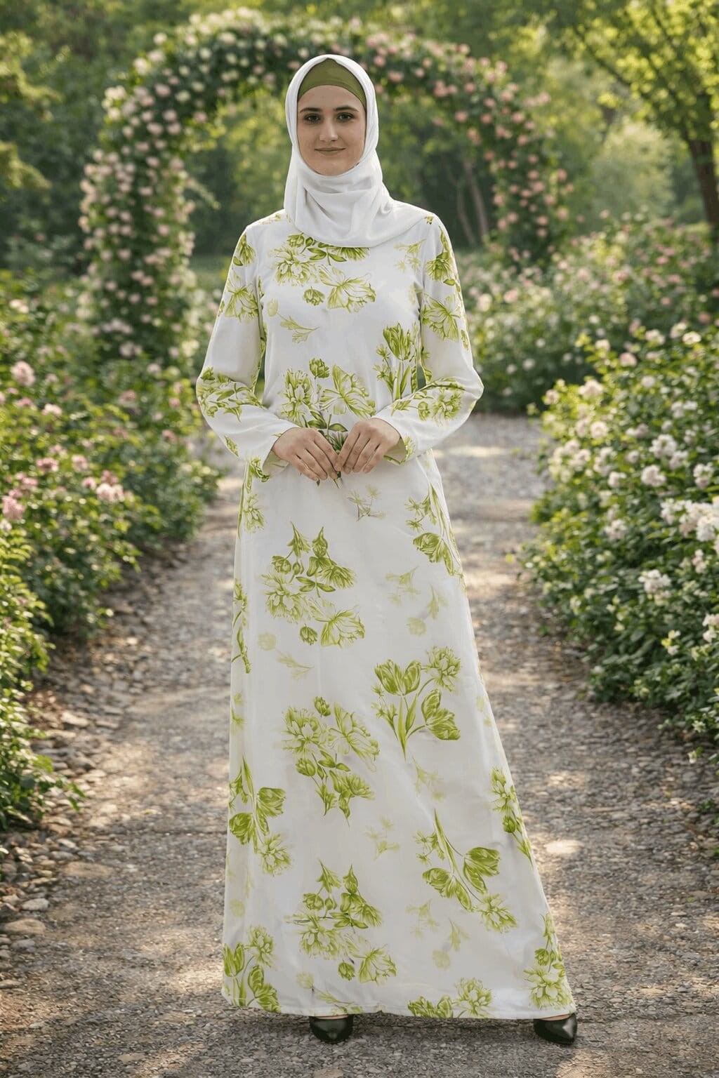 Printed Georgette Dual Layer Abaya AYG-068