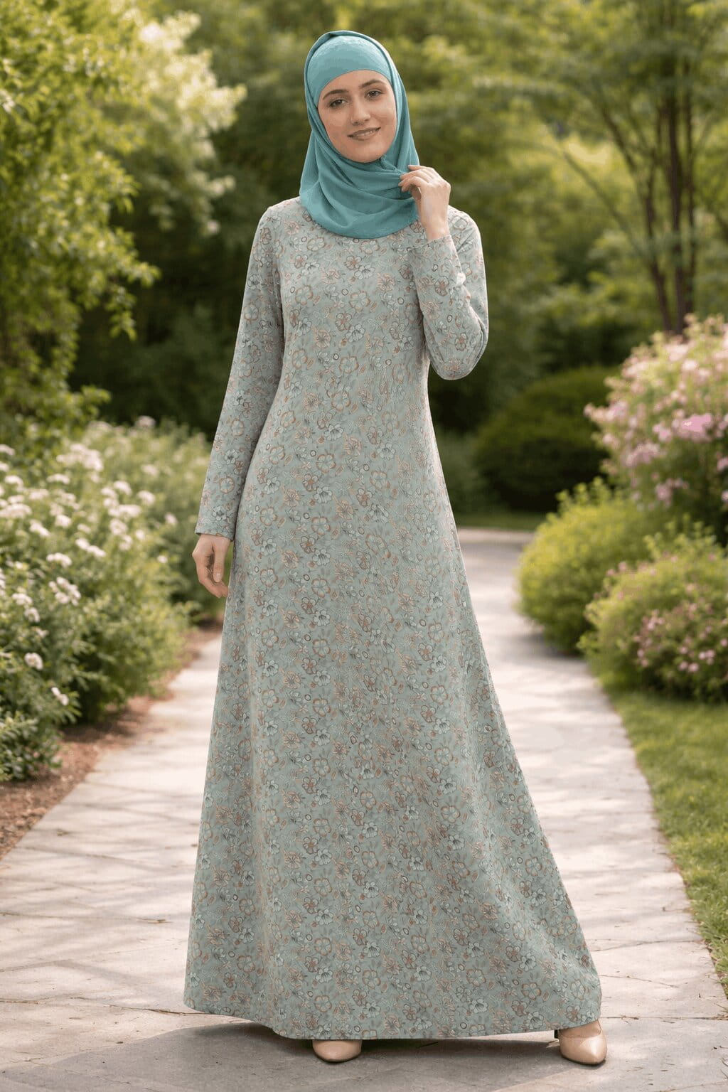 Printed Georgette Dual Layer Abaya AYG-070
