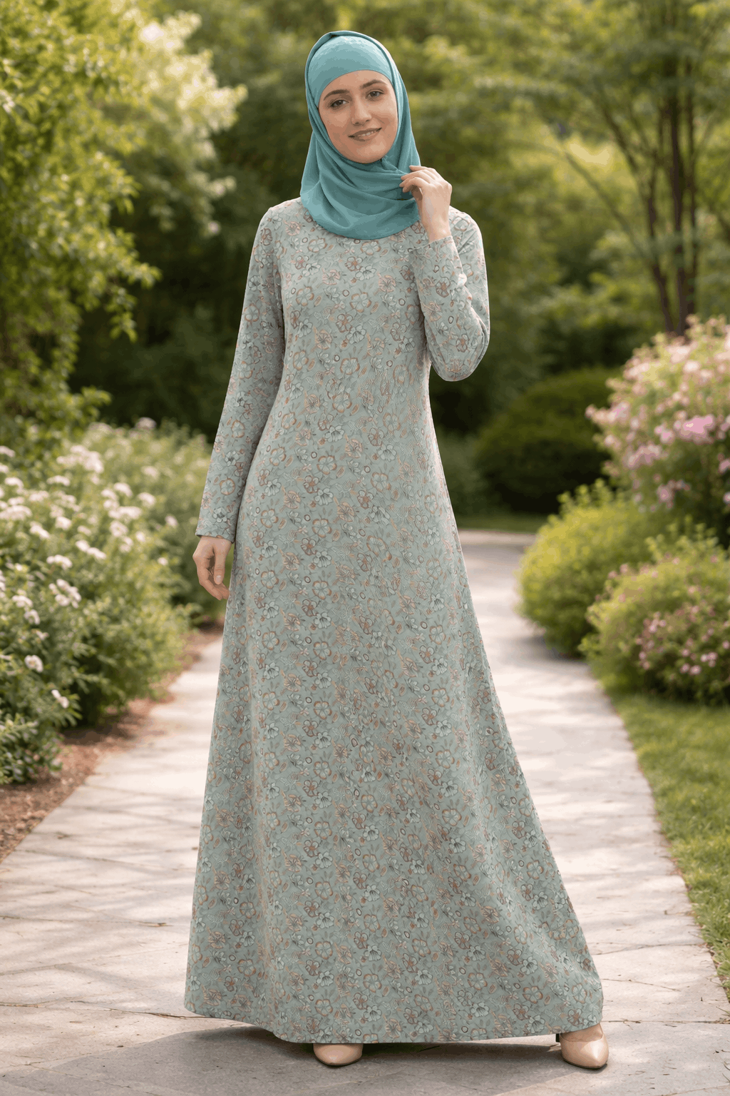 Printed Georgette Dual Layer Abaya AYG-070