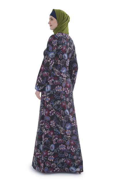 Printed Georgette Dual Layer Abaya AYG-071