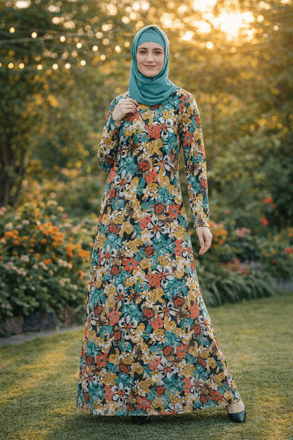 Printed Georgette Dual Layer Abaya AYG-072