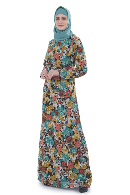 Printed Georgette Dual Layer Abaya AYG-072