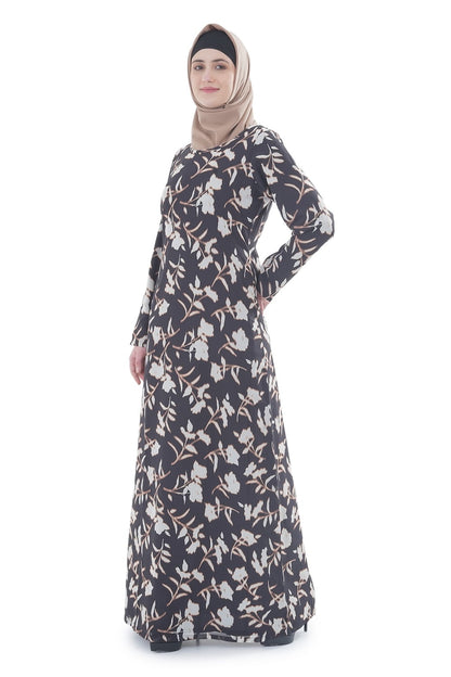 Printed Georgette Dual Layer Abaya AYG-073