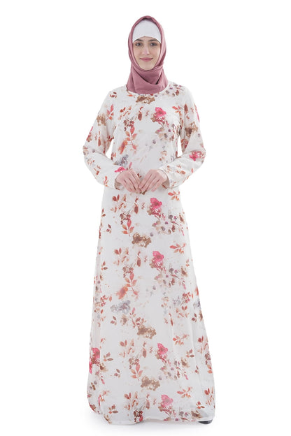 Printed Georgette Dual Layer Abaya AYG-076