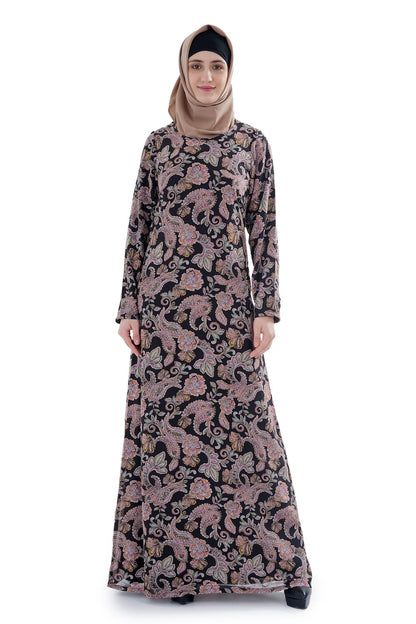 Printed Georgette Dual Layer Abaya AYG-077