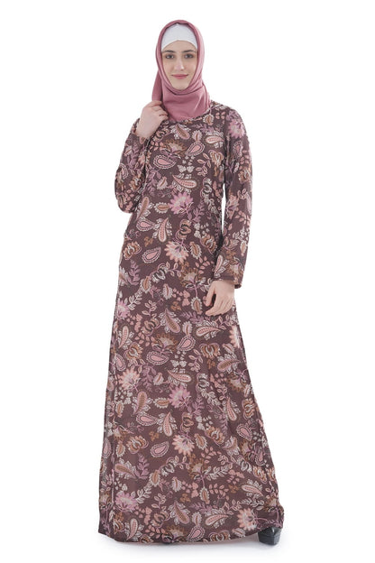 Printed Georgette Dual Layer Abaya AYG-079