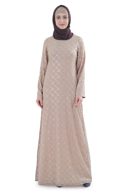 Printed Lurex Georgette Dual Layer Abaya AYG-080