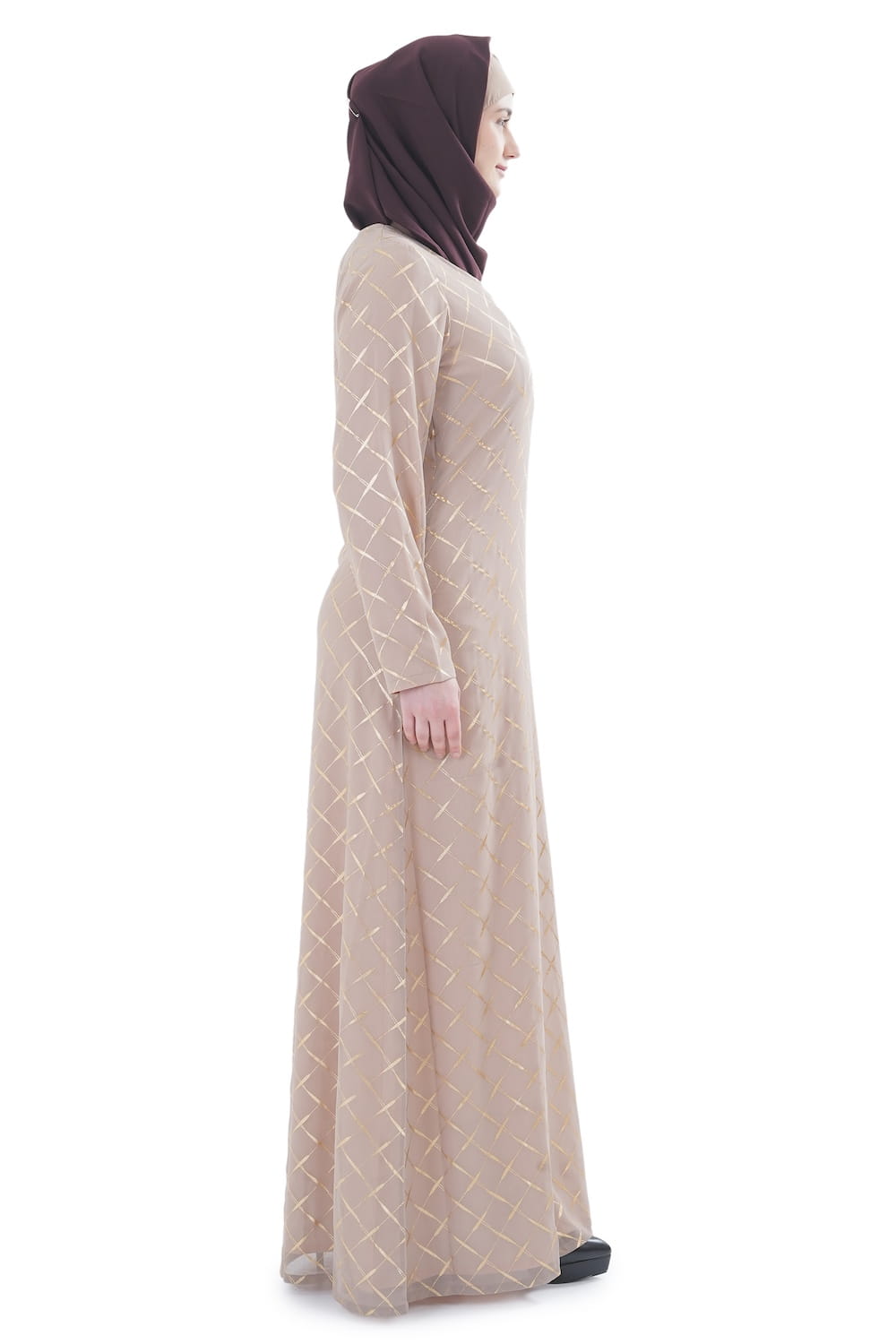 Printed Lurex Georgette Dual Layer Abaya AYG-080