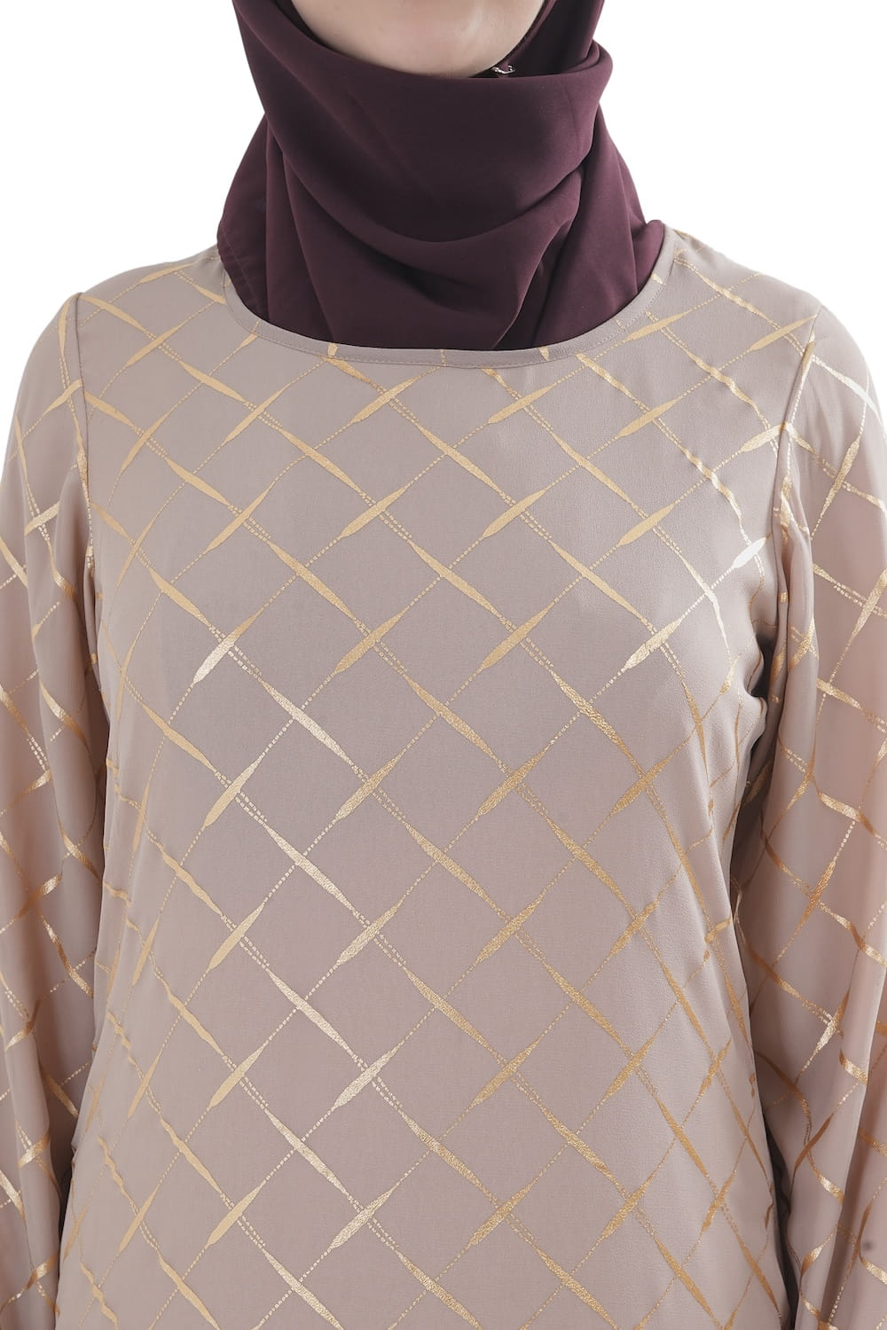 Printed Lurex Georgette Dual Layer Abaya AYG-080