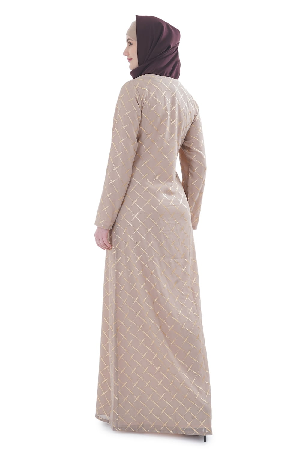 Printed Lurex Georgette Dual Layer Abaya AYG-080