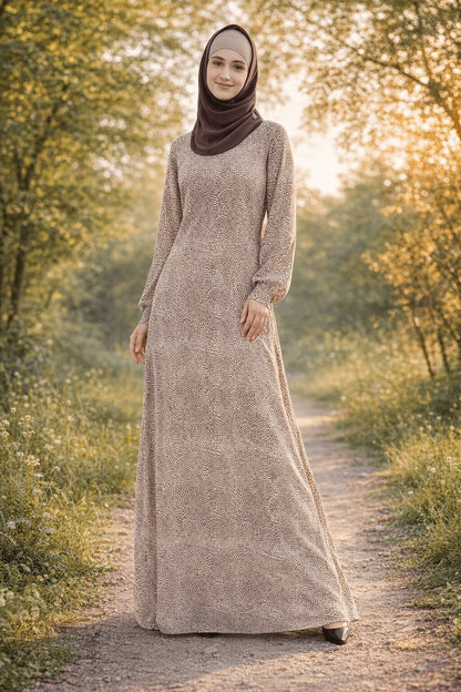 Printed Georgette Dual Layer Abaya AYG-081