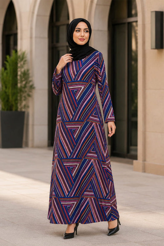 Printed Georgette Dual Layer Abaya AYG-086