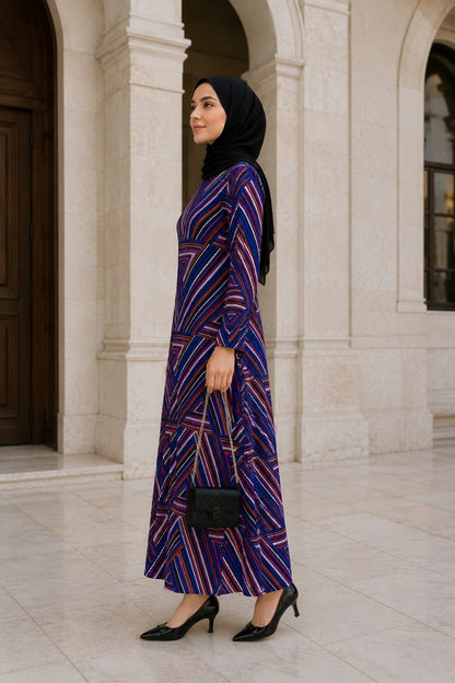 Printed Georgette Dual Layer Abaya AYG-086