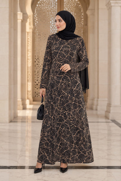 Printed Georgette Dual Layer Abaya AYG-091