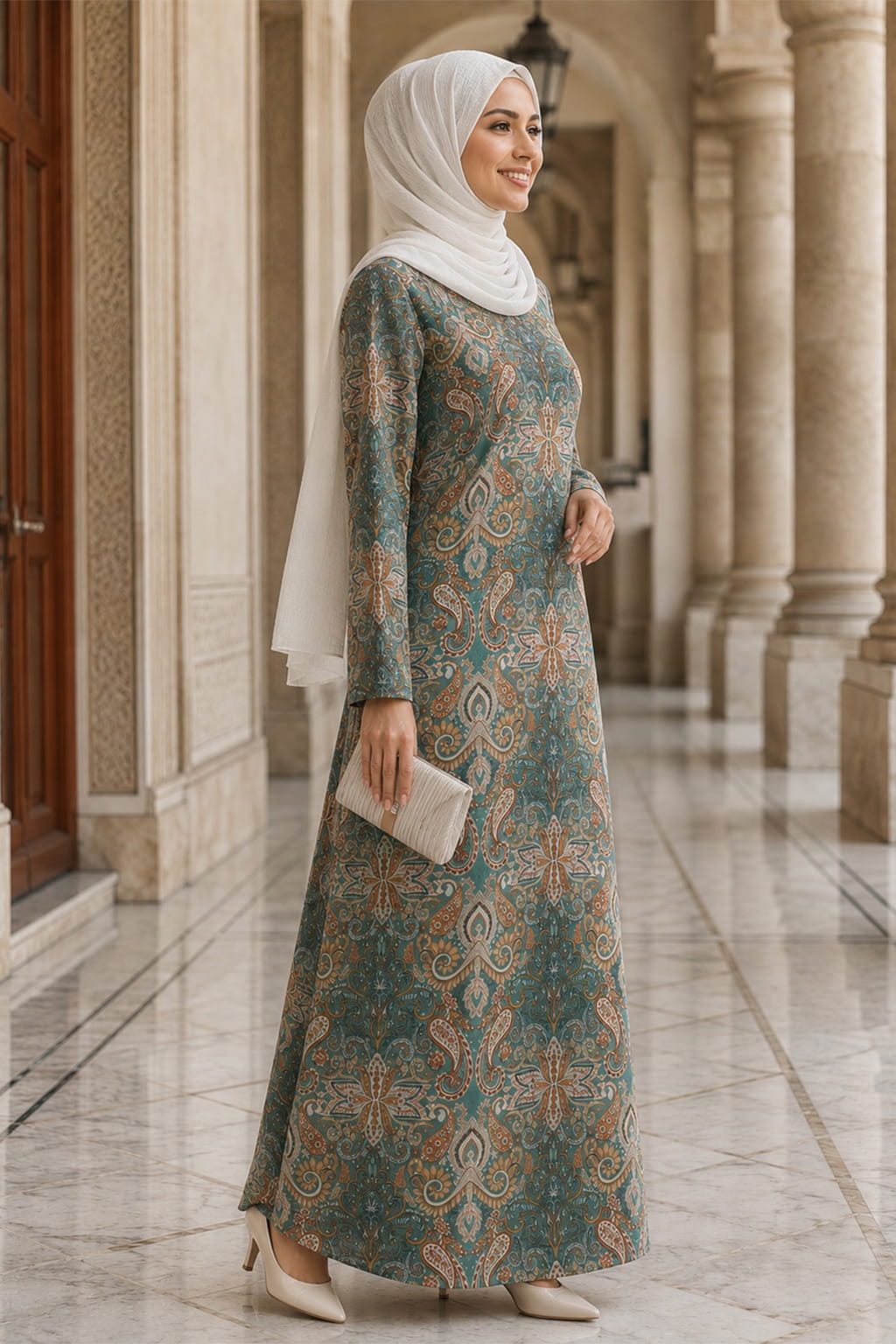 Printed Georgette Dual Layer Abaya AYG-093