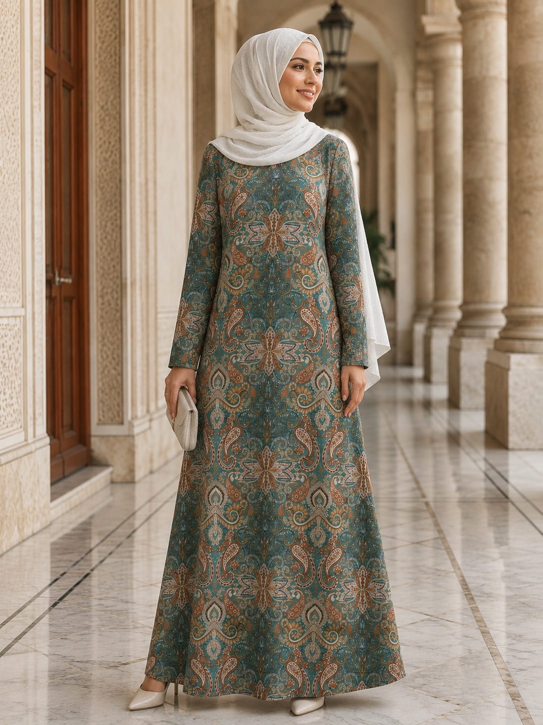 Printed Georgette Dual Layer Abaya AYG-093