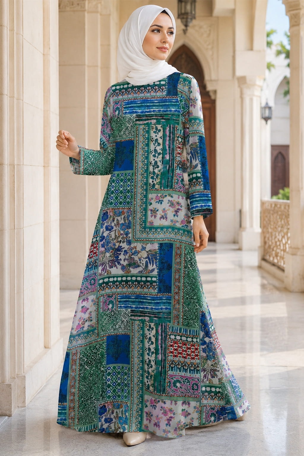 Printed Georgette Dual Layer Abaya AYG-101