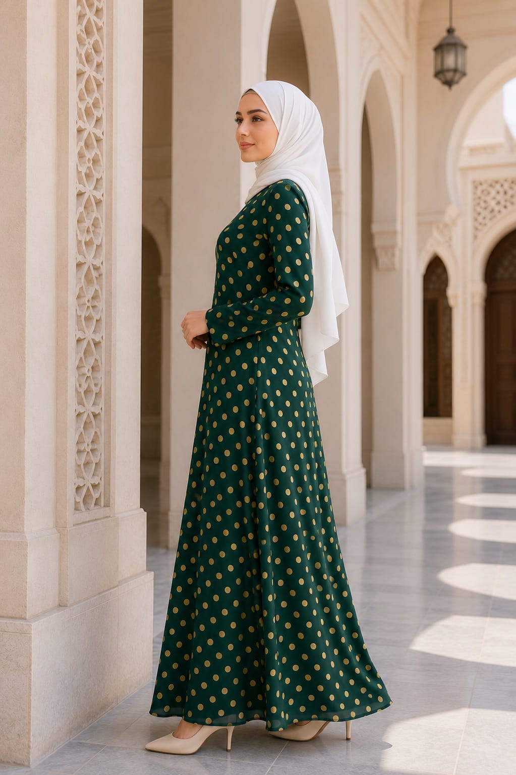 Printed Foil Georgette Dual Layer Abaya AYG-102