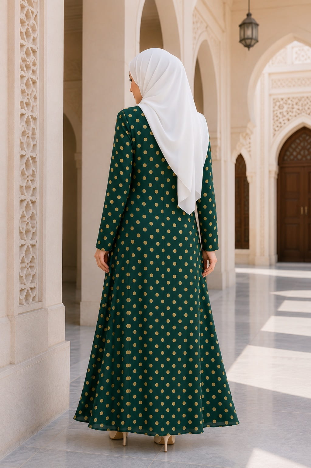 Printed Foil Georgette Dual Layer Abaya AYG-102