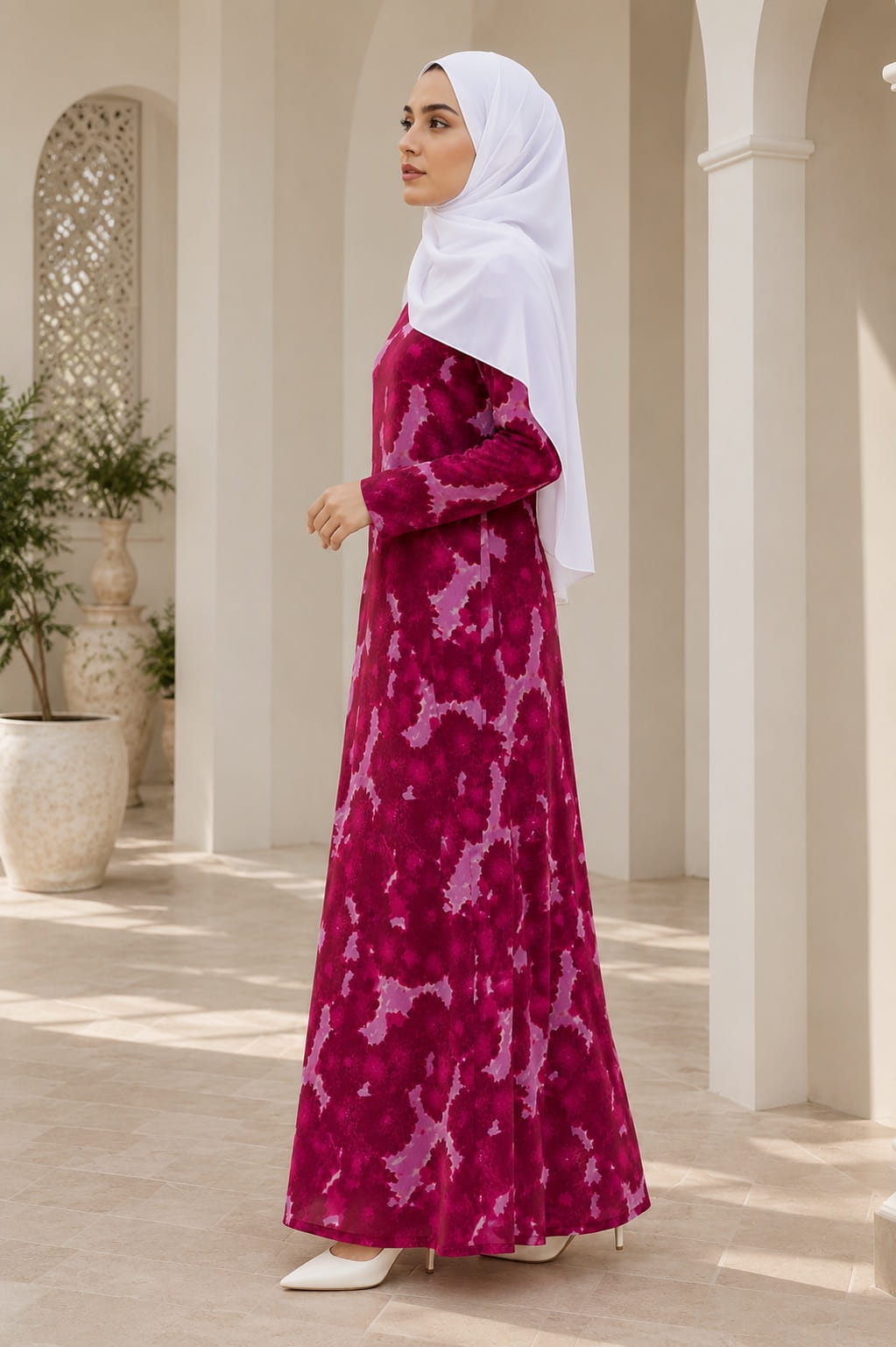 Printed Georgette Dual Layer Abaya AYG-103