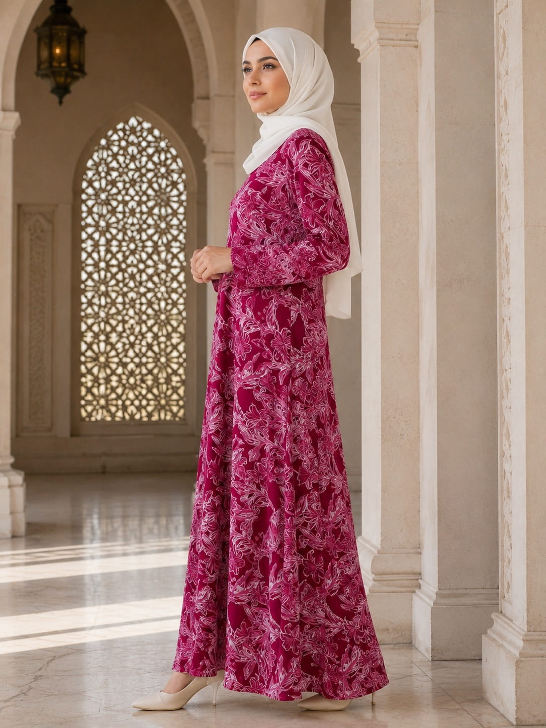 Printed Georgette Dual Layer Abaya AYG-104