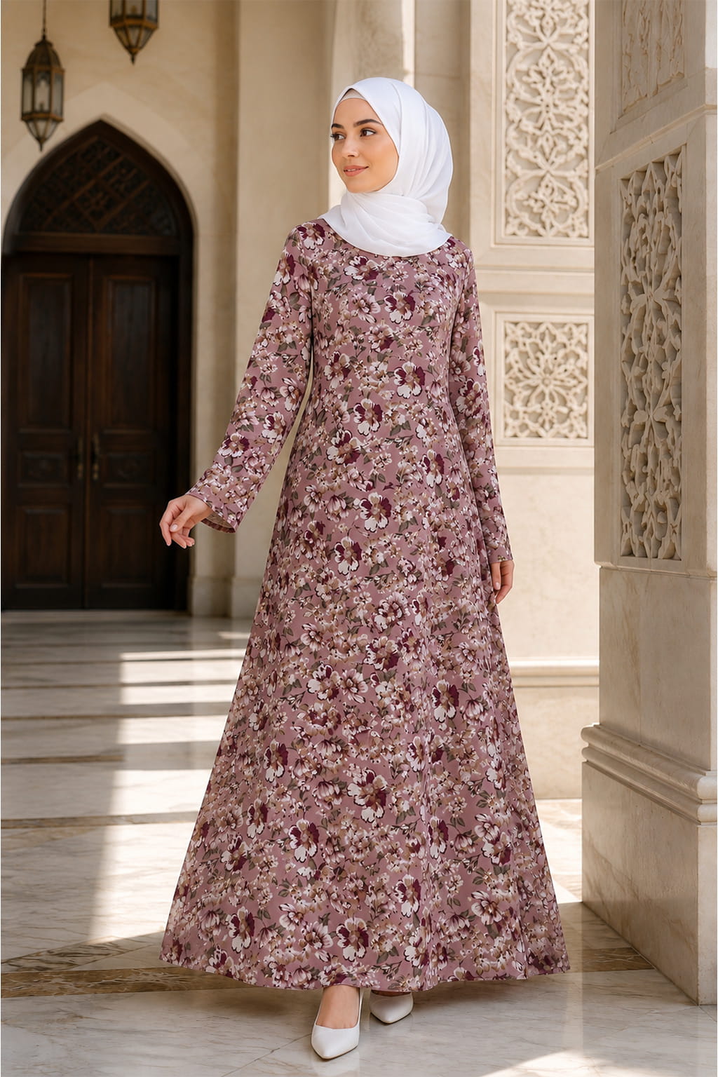 Printed Georgette Dual Layer Abaya AYG-106
