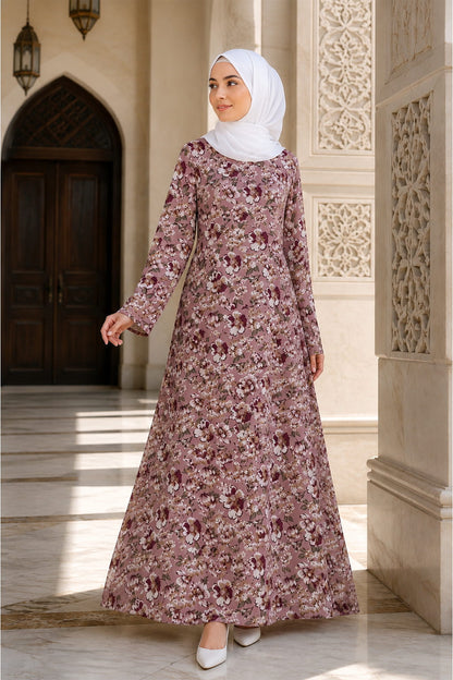 Printed Georgette Dual Layer Abaya AYG-106