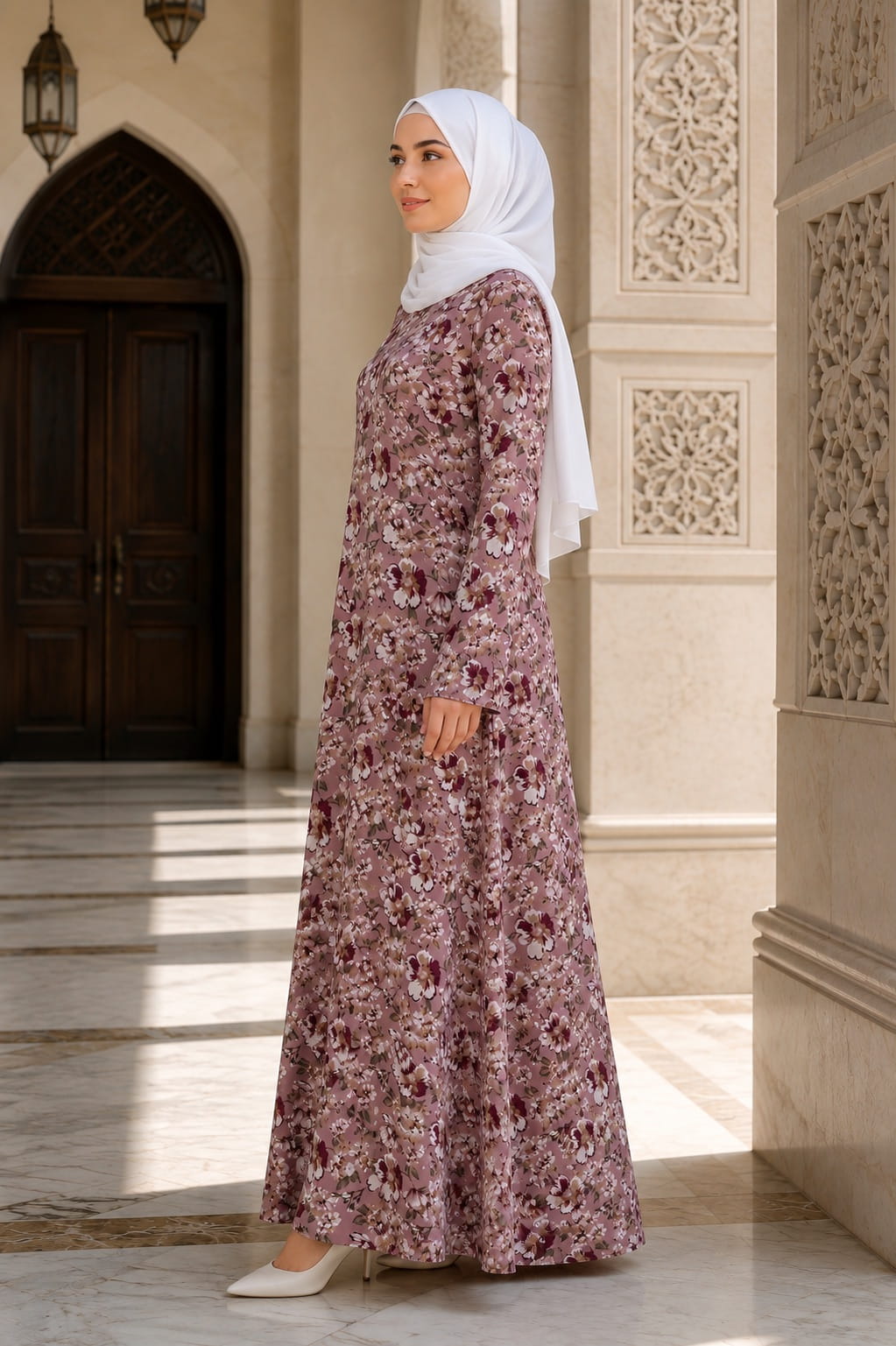 Printed Georgette Dual Layer Abaya AYG-106