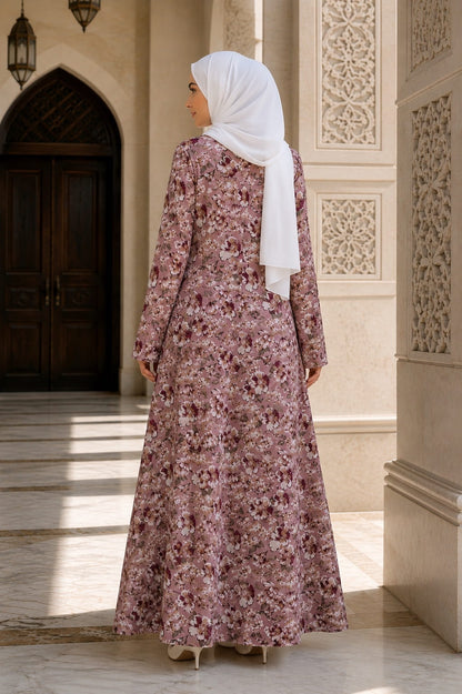 Printed Georgette Dual Layer Abaya AYG-106