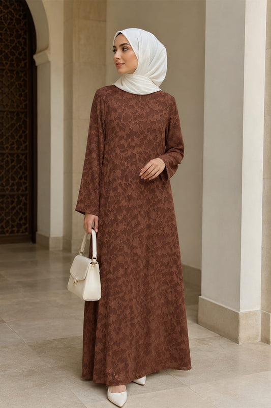 Printed Brasso Georgette Dual Layer Abaya AYG-111