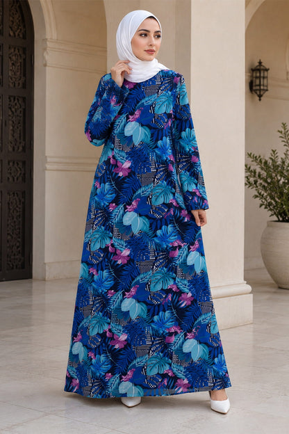 Printed Georgette Dual Layer Abaya AYG-112