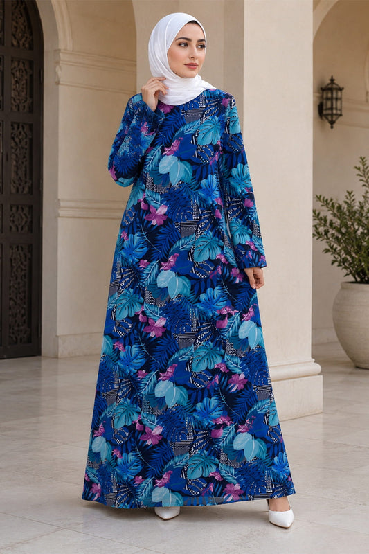 Printed Georgette Dual Layer Abaya AYG-112