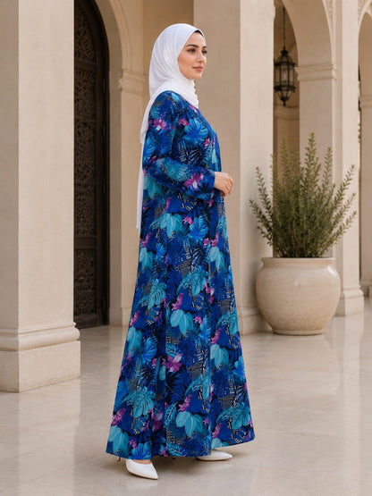 Printed Georgette Dual Layer Abaya AYG-112