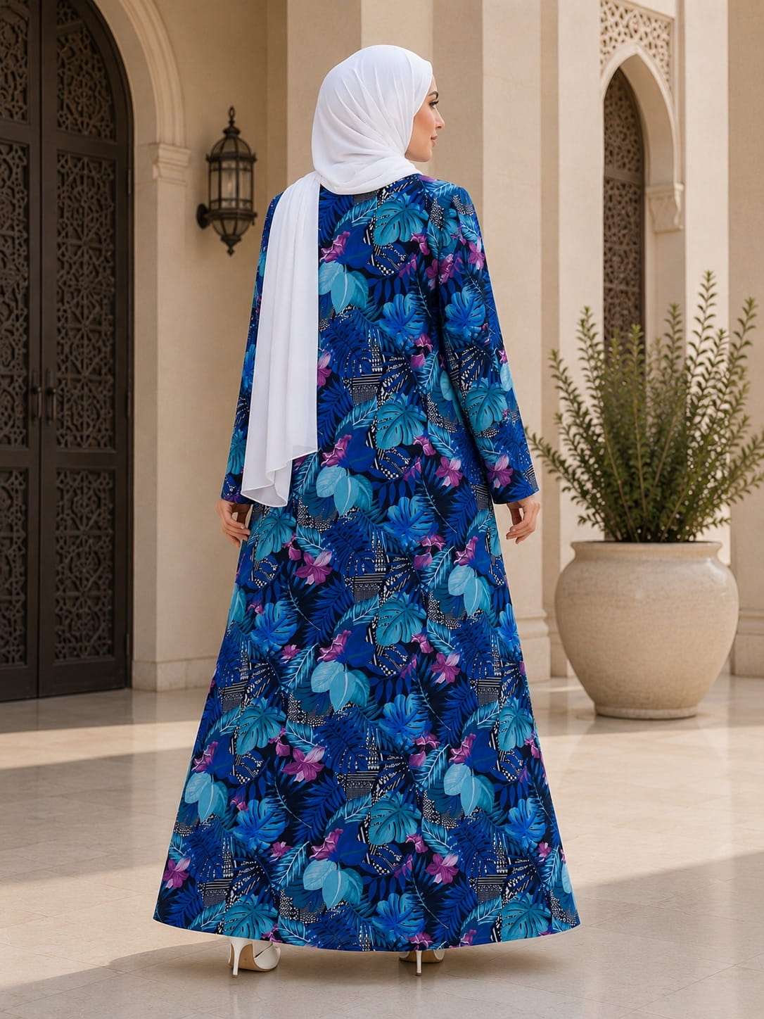 Printed Georgette Dual Layer Abaya AYG-112