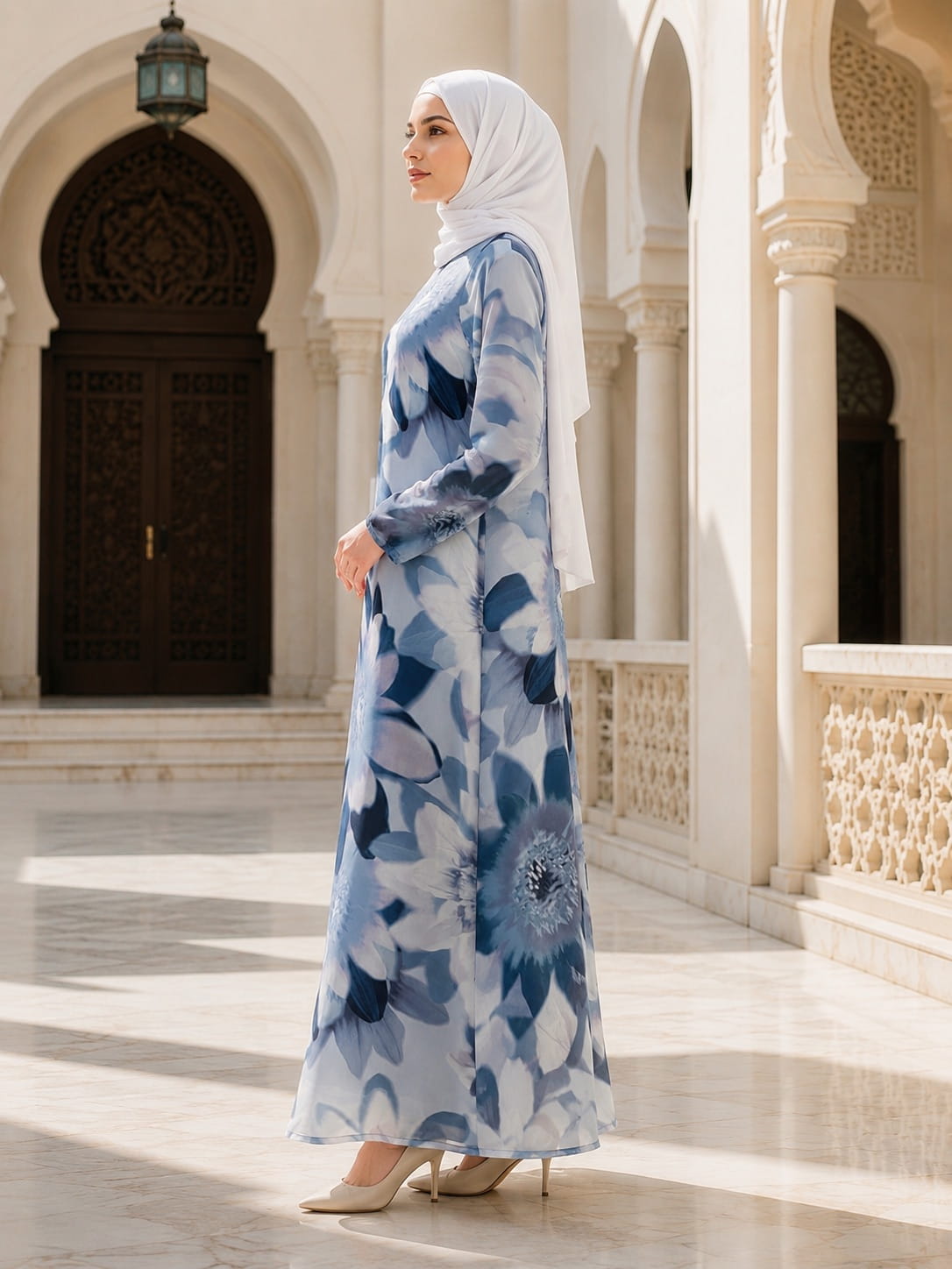 Printed Georgette Dual Layer Abaya AYG-113