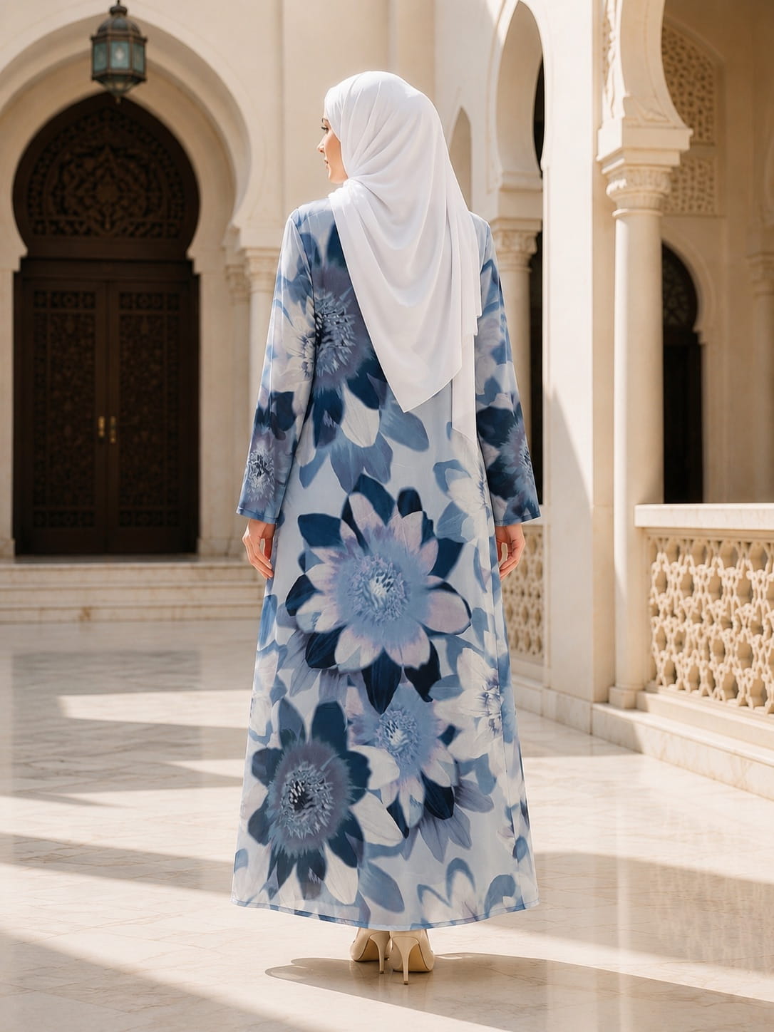 Printed Georgette Dual Layer Abaya AYG-113